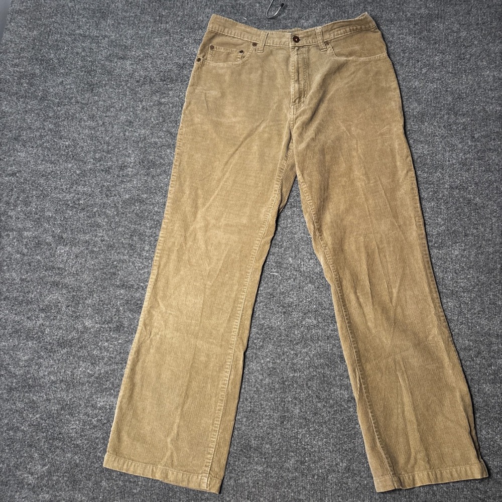 Pepe Jeans Mens 34x33 Tan Sleuth Corduroy Pants London Vintage Straight Leg